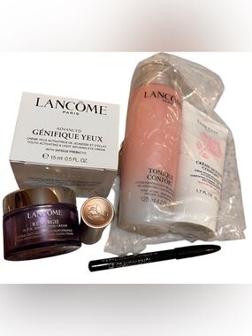 Lancôme Skincare and Eye Cream Set - Pink & Gold Accents
